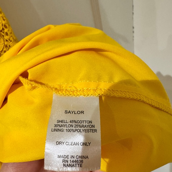 Saylor Yellow Ruffled Mini Dress Size Small - Picture 7 of 7